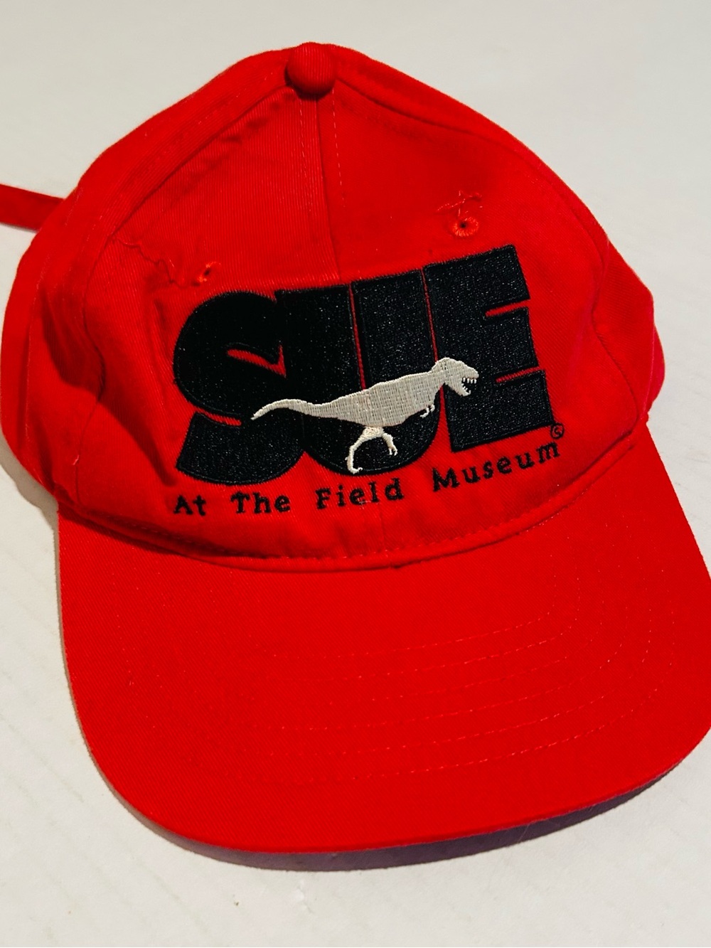 The Field Museum Chicago SUE the T. Rex Dinosaur Baseball Hat Dad Cap Red
